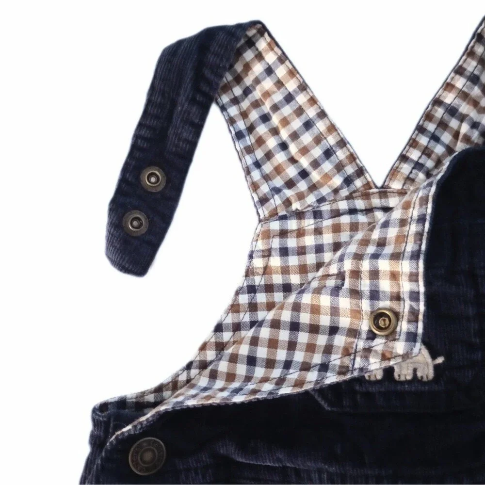 Carter's 2pc Overall Outfit Long Sleeve Top + Corduroy Pants sz 12M Boys
